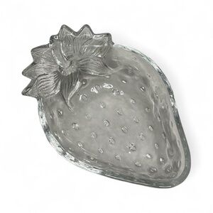 vintage Mikasa Studio Nova Strawberry Delight glass candy bowl